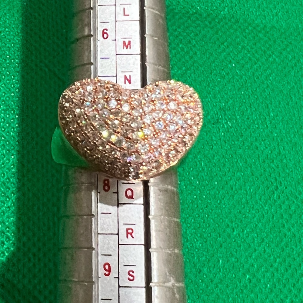 rose gold and cz ring